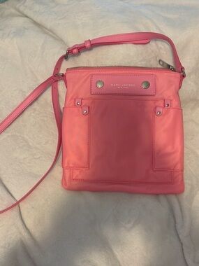Marc Jacobs Coral Pink Adjustable Crossbody Bag